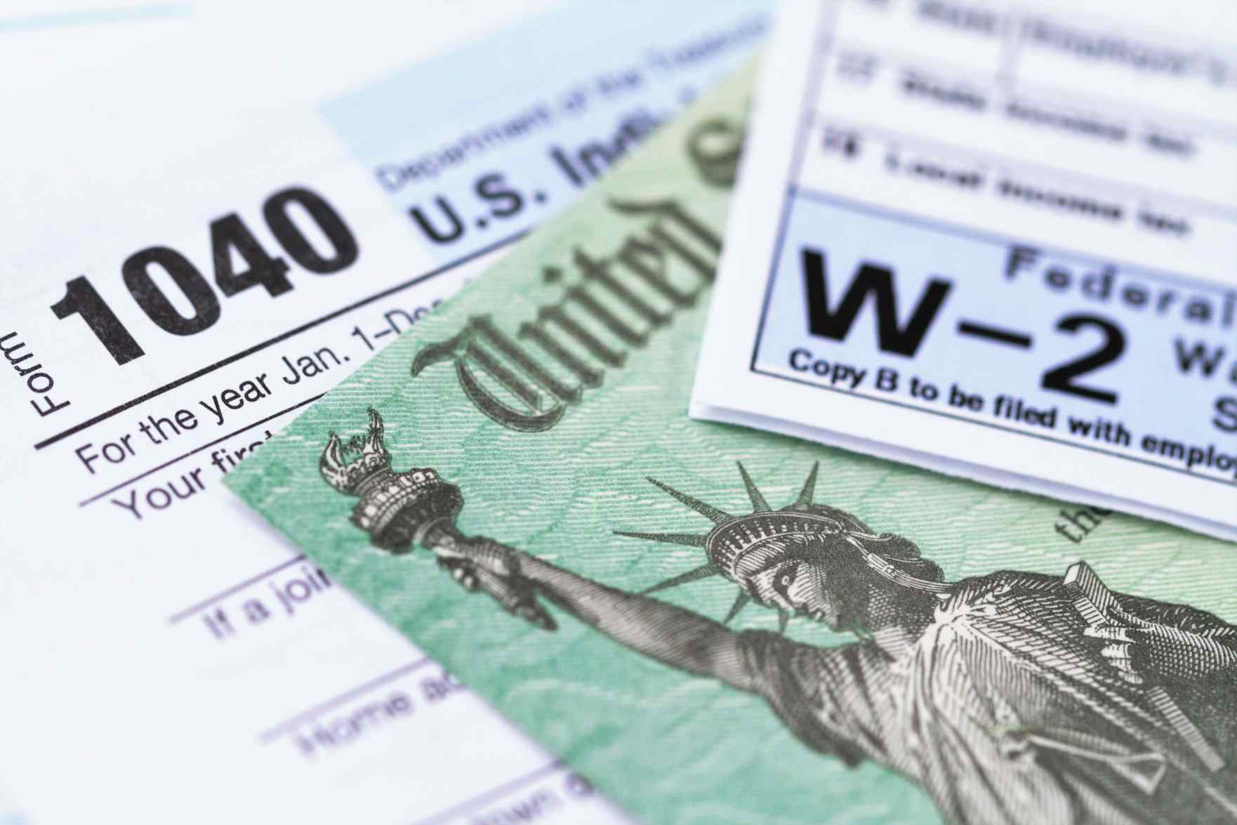 1040 and W2 tax forms